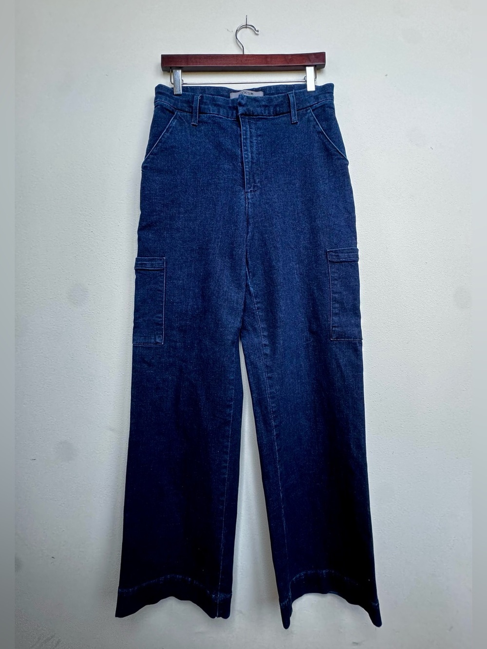 Joe’s Jeans Dark Wash Wide Leg Cargo Jeans